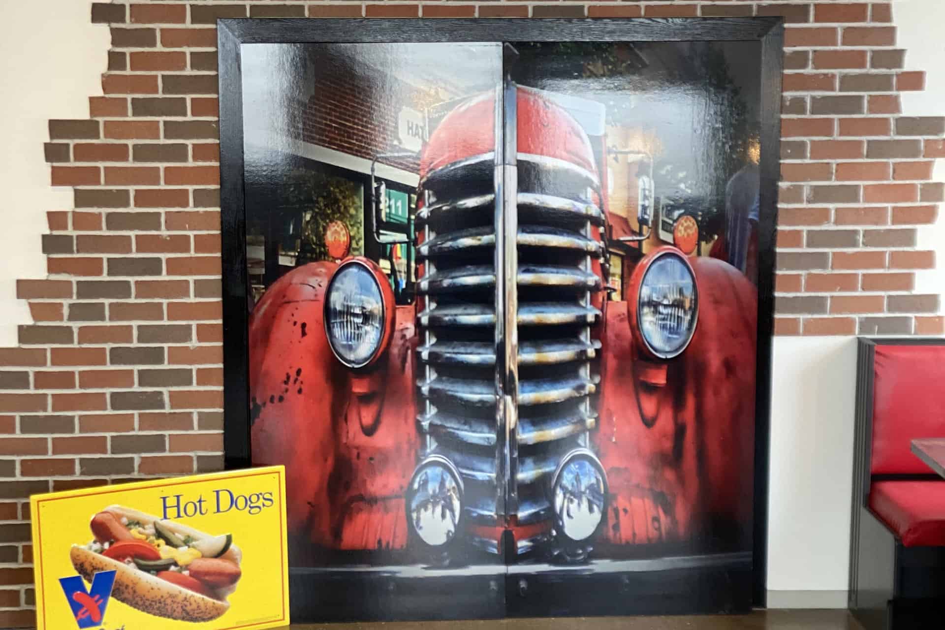 picture of a vintage truck at Hot Dog Avenue